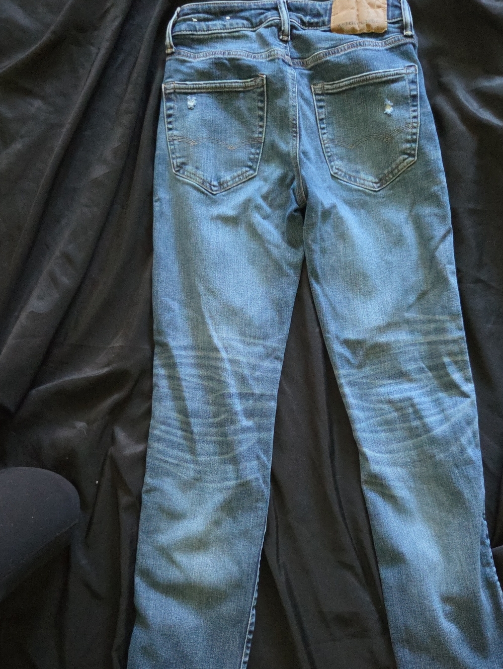 American Eagle Outfitters Slim Straight Jeans in Blue Wash